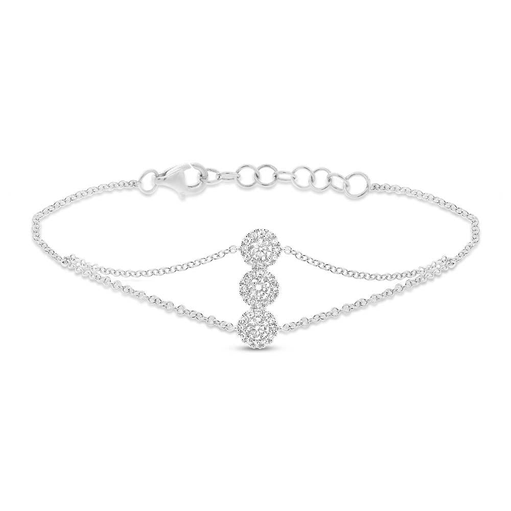 14k White Gold Diamond Lady's Bracelet - 0.32ct