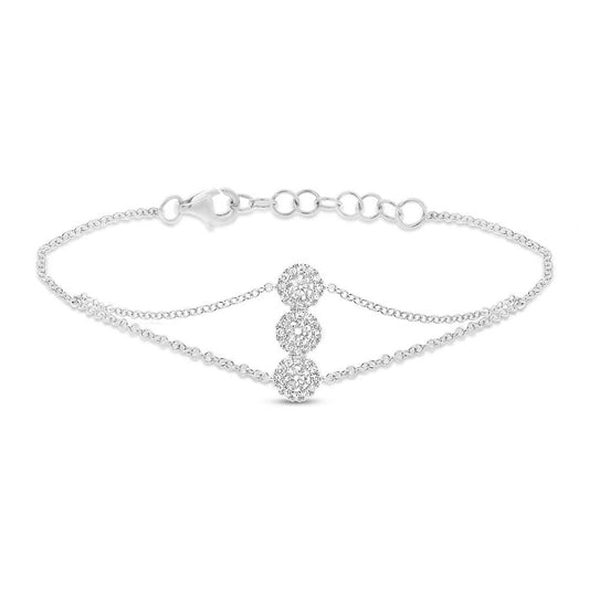 14k White Gold Diamond Lady's Bracelet - 0.32ct