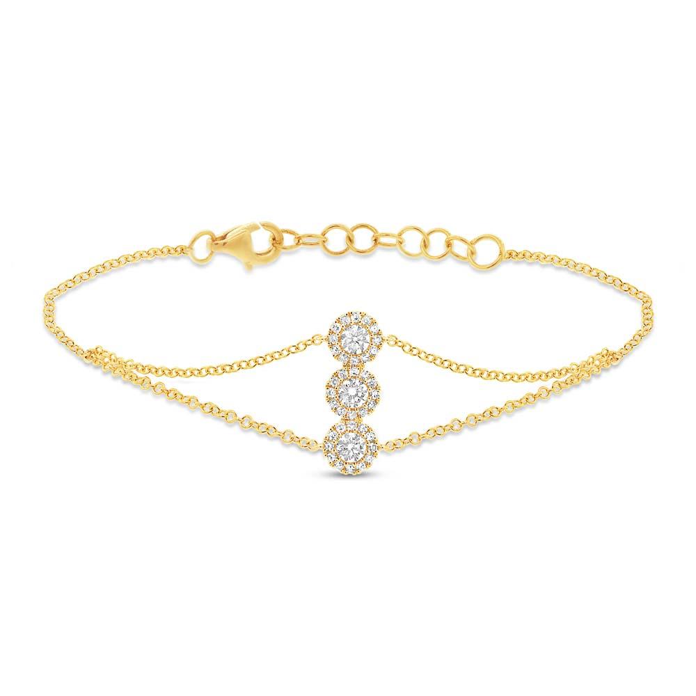 14k Yellow Gold Diamond Lady's Bracelet - 0.32ct