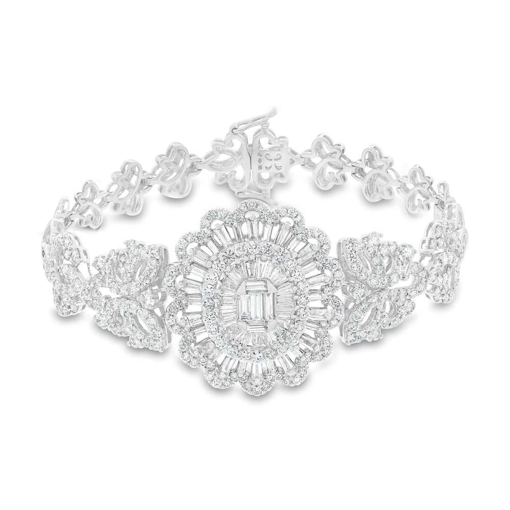 18k White Gold Diamond Lady's Bracelet - 5.73ct