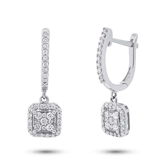 14k White Gold Diamond Earring - 0.32ct