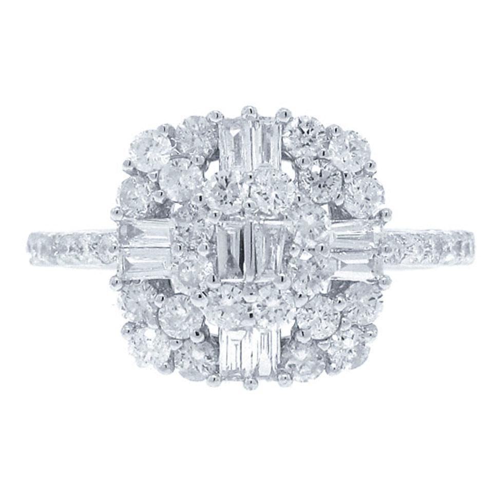 18k White Gold Diamond Lady's Ring - 1.12ct