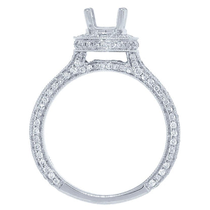 18k White Gold Diamond Semi-mount Ring - 0.68ct