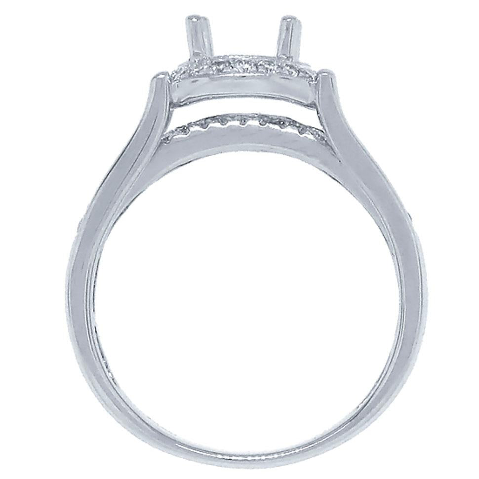 14k White Gold Diamond Semi-mount Ring - 0.45ct