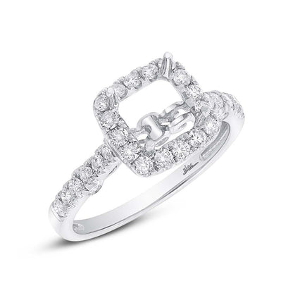 14k White Gold Diamond Semi-mount Ring - 0.56ct