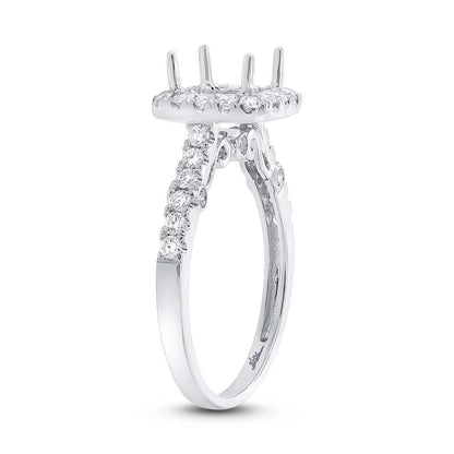 14k White Gold Diamond Semi-mount Ring - 0.56ct