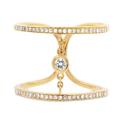14k Yellow Gold Diamond Lady's Ring - 0.24ct