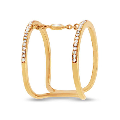 14k Yellow Gold Diamond Lady's Ring - 0.24ct
