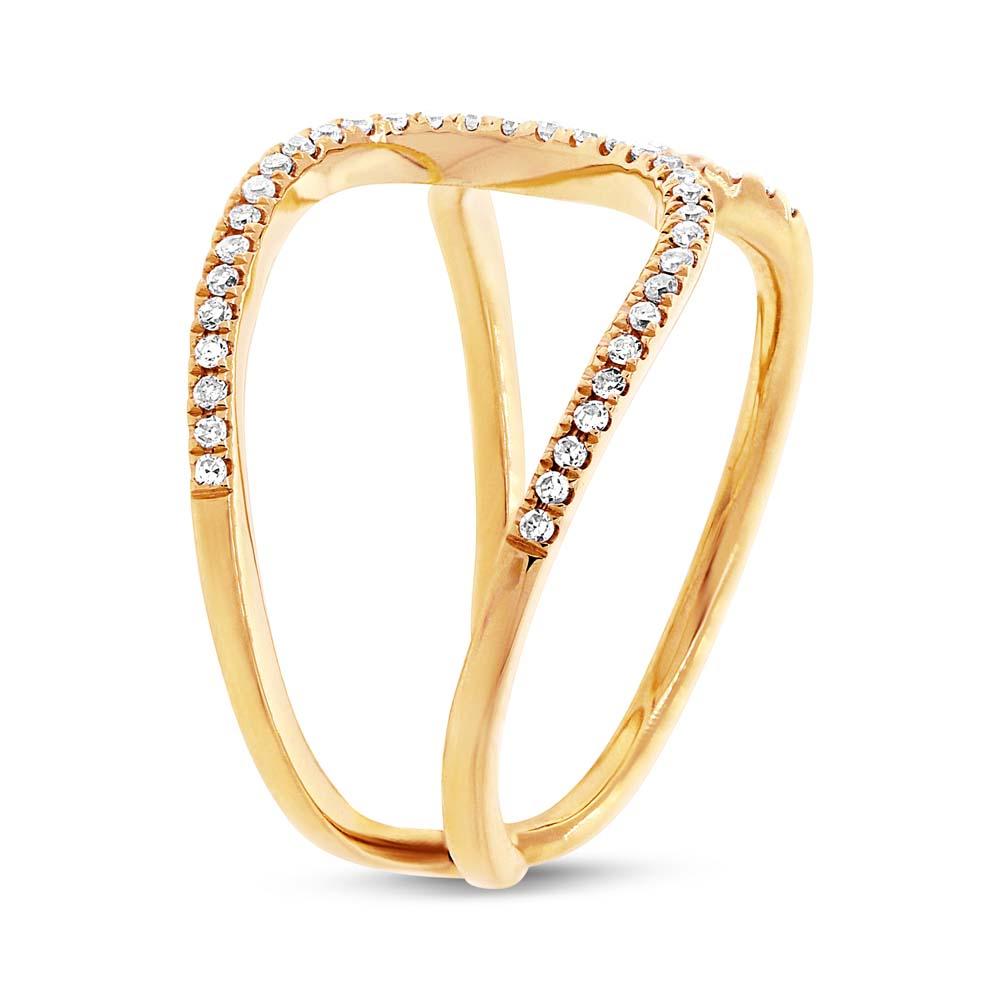14k Yellow Gold Diamond Lady's Ring - 0.23ct