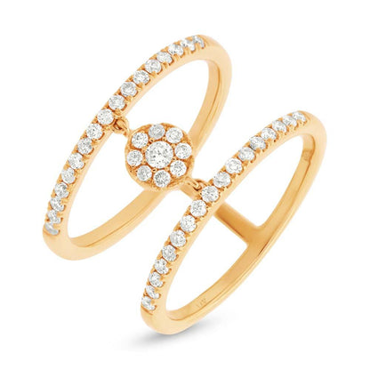 14k Yellow Gold Diamond Lady's Ring - 0.43ct