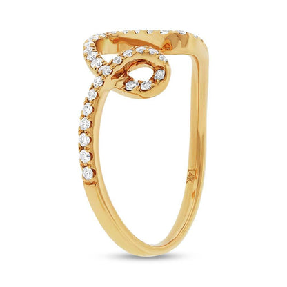14k Yellow Gold Diamond Lady's Ring - 0.25ct