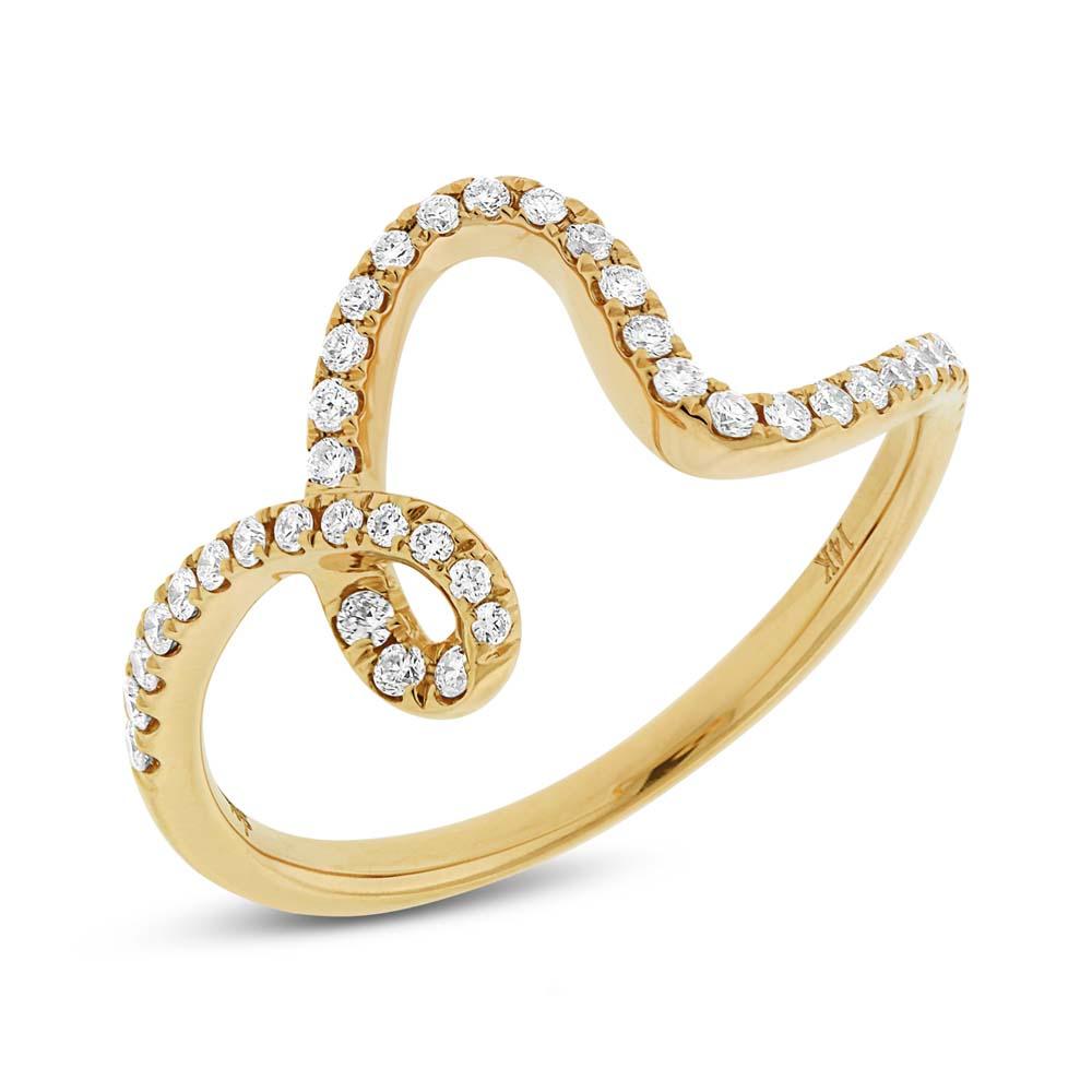 14k Yellow Gold Diamond Lady's Ring - 0.25ct