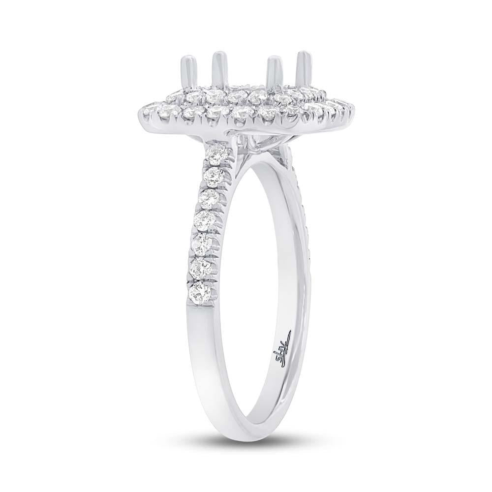 14k White Gold Diamond Semi-mount Ring - 0.83ct