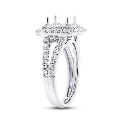 14k White Gold Diamond Semi-mount Ring - 1.04ct