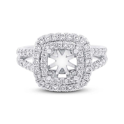 14k White Gold Diamond Semi-mount Ring - 1.04ct