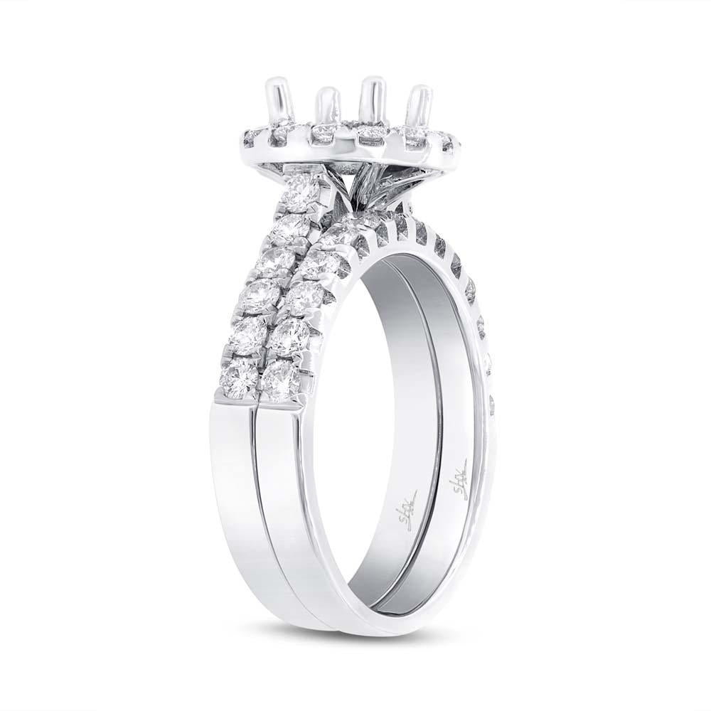 14k White Gold Diamond Semi-mount Ring 2-pc - 1.29ct