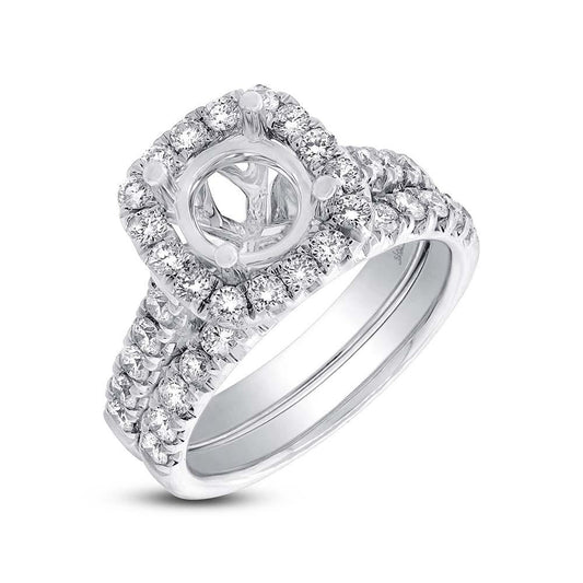 14k White Gold Diamond Semi-mount Ring 2-pc - 1.25ct