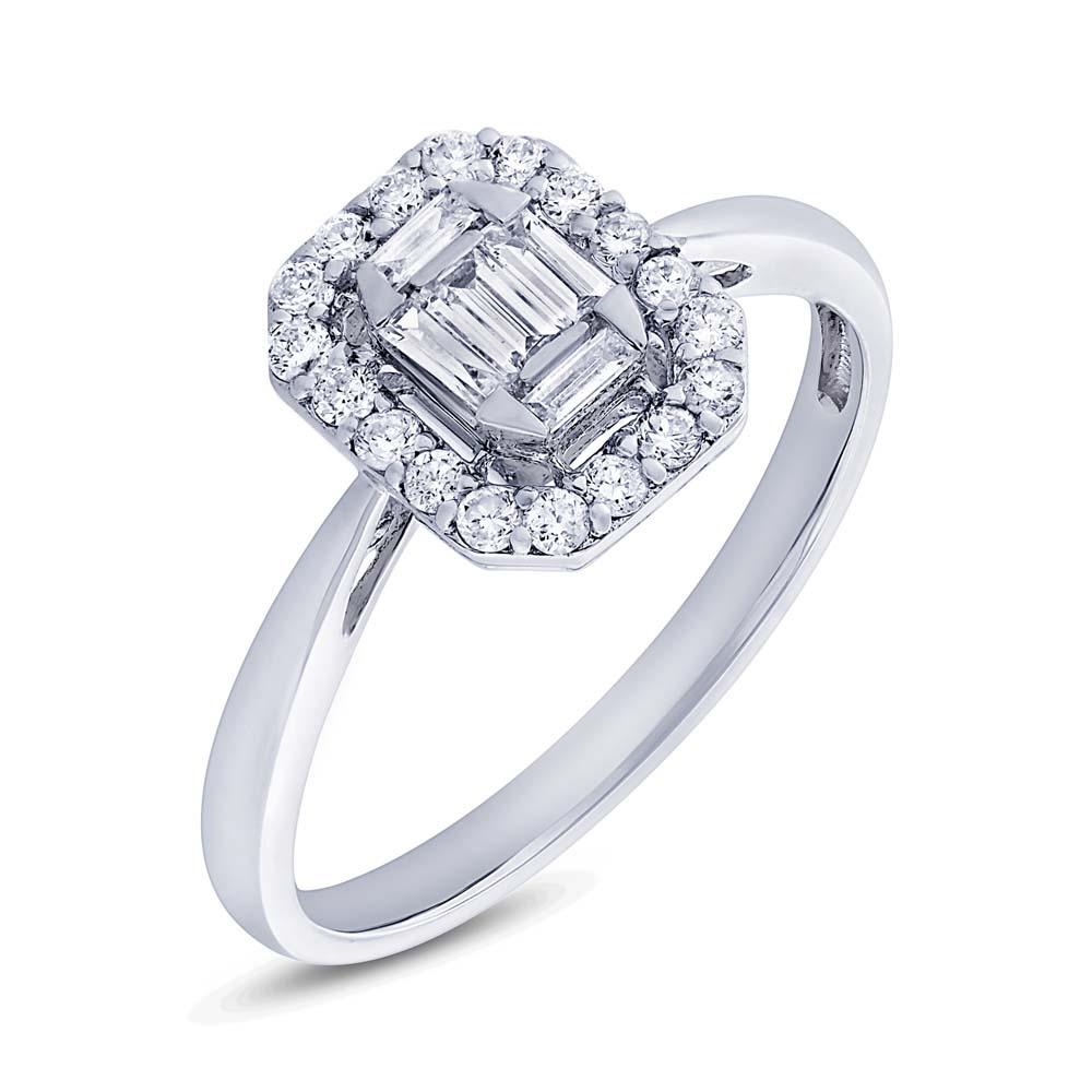 18k White Gold Diamond Lady's Ring - 0.36ct
