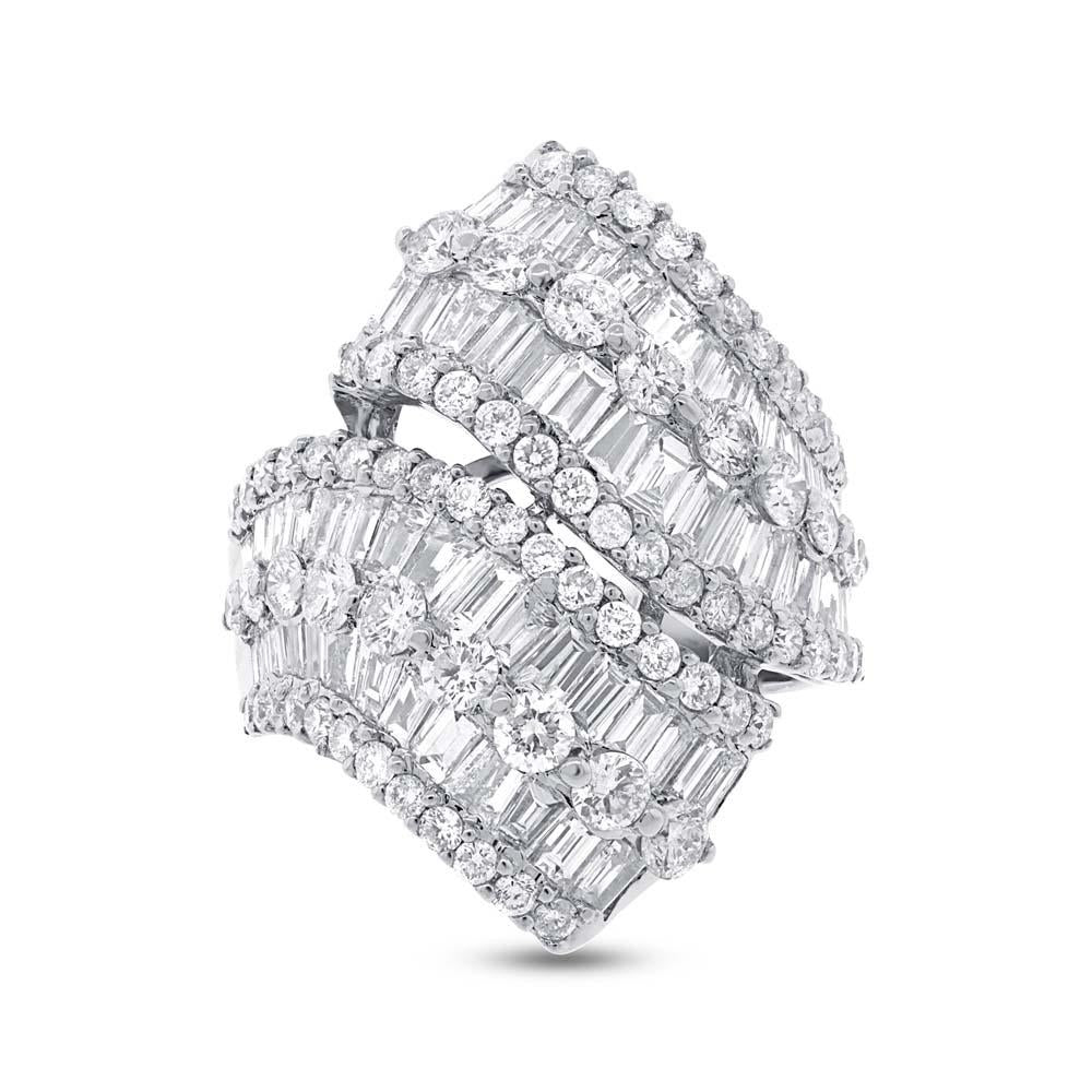 18k White Gold Diamond Lady's Baguette Ring - 4.61ct