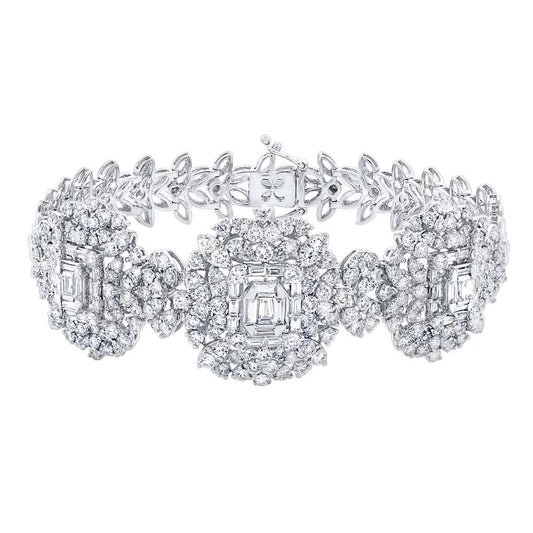 18k White Gold Diamond Lady's Bracelet - 7.18ct