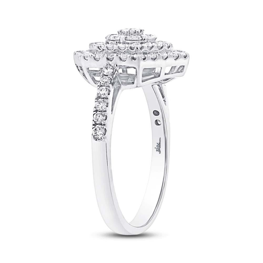 18k White Gold Diamond Lady's Ring - 0.97ct