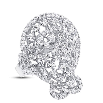 18k White Gold Diamond Lady's Ring - 4.28ct
