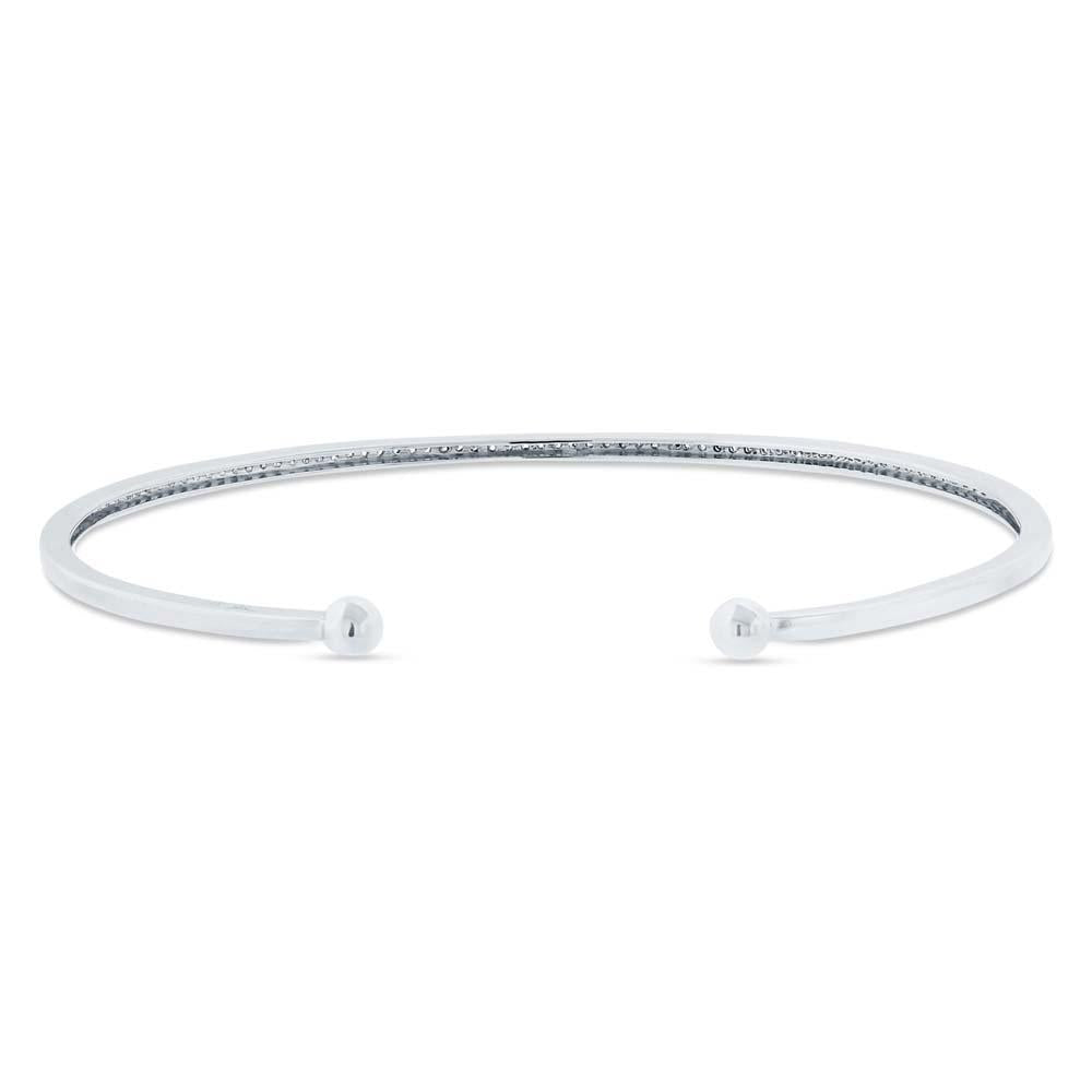 14k White Gold Diamond Bangle - 0.23ct