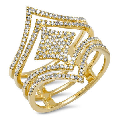 14k Yellow Gold Diamond Lady's Ring - 0.49ct
