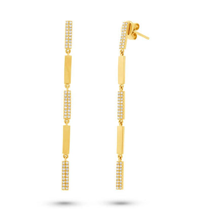 14k Yellow Gold Diamond Earring - 0.30ct