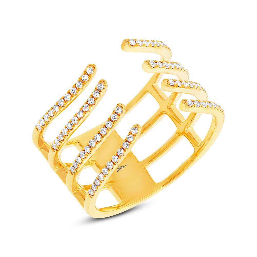 14k Yellow Gold Diamond Lady's Ring - 0.27ct