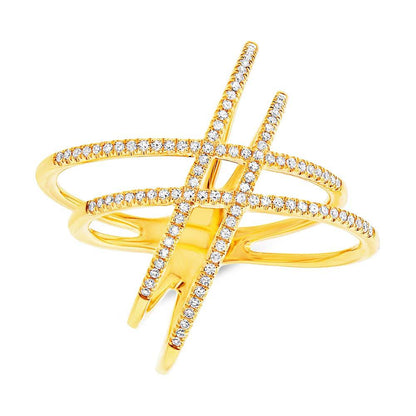 14k Yellow Gold Diamond Lady's Ring - 0.32ct