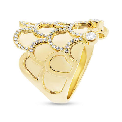 14k Yellow Gold Diamond Lady's Ring - 0.61ct