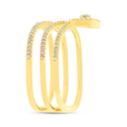 14k Yellow Gold Diamond Lady's Ring - 0.28ct