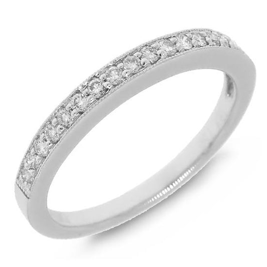 14k White Gold Diamond Lady's Band