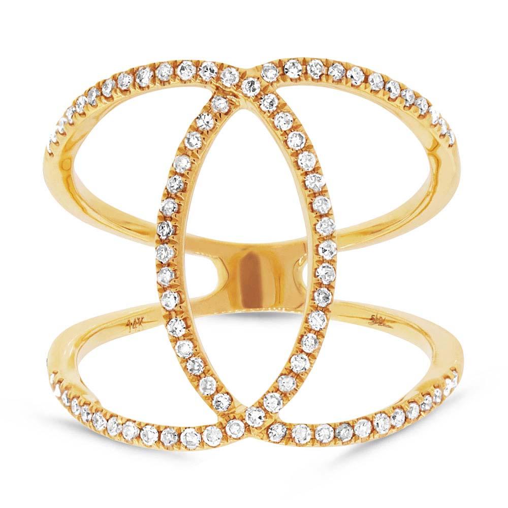 14k Yellow Gold Diamond Lady's Ring - 0.40ct