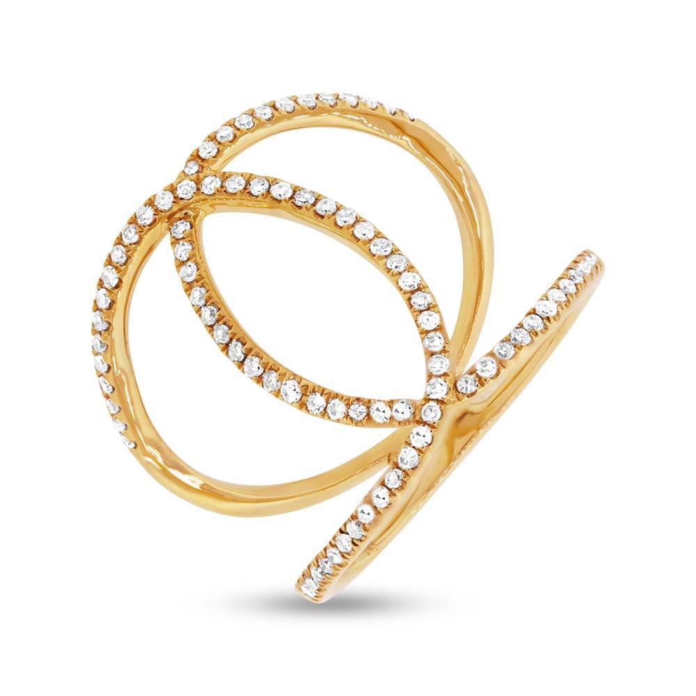 14k Yellow Gold Diamond Lady's Ring - 0.40ct