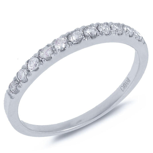 14k White Gold Diamond Lady's Band - 0.27ct