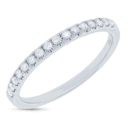 14k White Gold Diamond Lady's Band - 0.24ct