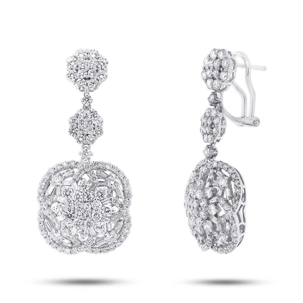 18k White Gold Diamond Earring - 5.22ct