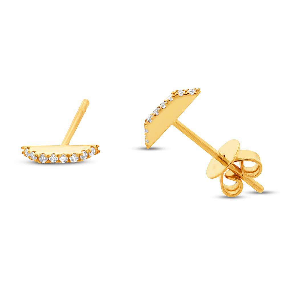 14k Yellow Gold Diamond Earring - 0.06ct