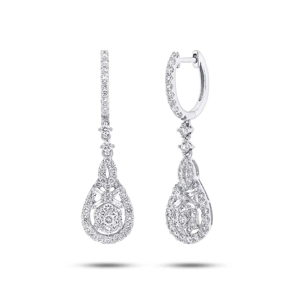 18k White Gold Diamond Earring - 1.50ct