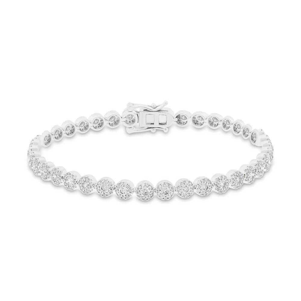 14k White Gold Diamond Lady's Bracelet - 3.03ct