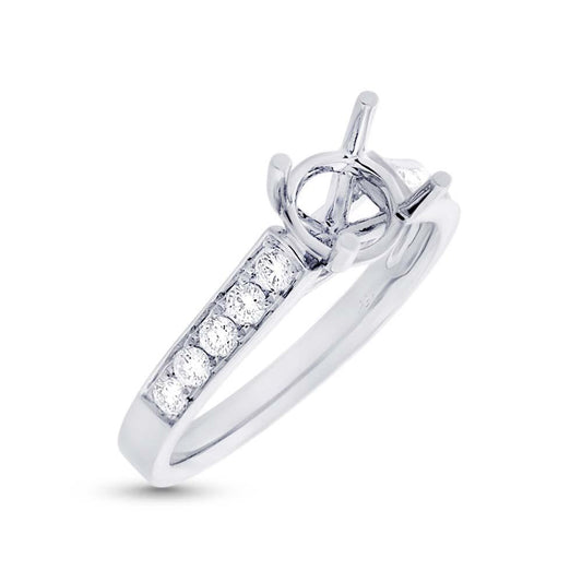 14k White Gold Diamond Semi-mount Ring - 0.35ct