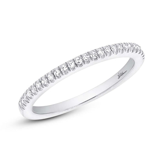 14k White Gold Diamond Lady's Band Size 8