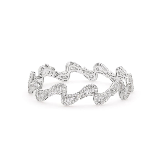 Bracelet With Baguette and Round Diamonds