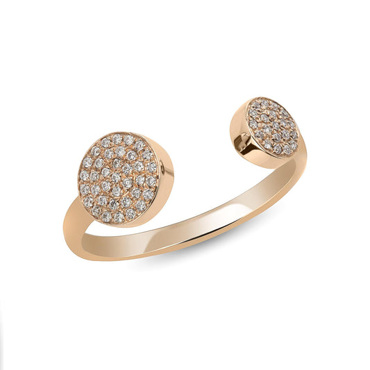 14K Unique Rose Gold Diamond Ring 0.30Ct V0307