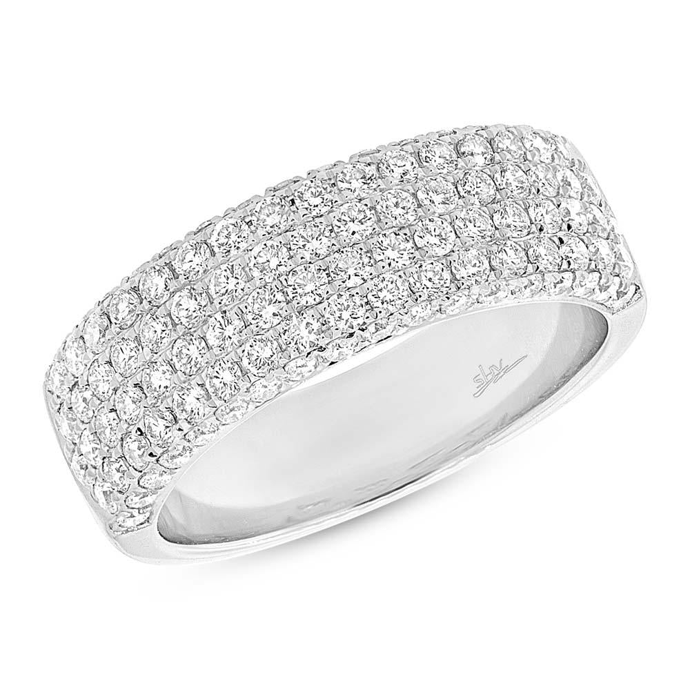 14k White Gold Diamond Lady's Pave Band - 1.32ct