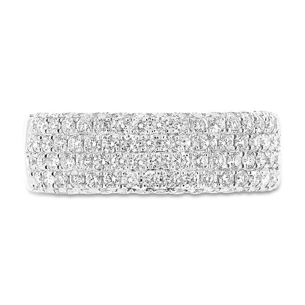 14k White Gold Diamond Lady's Pave Band - 1.32ct