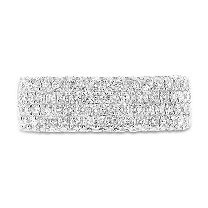 14k White Gold Diamond Lady's Pave Band - 1.32ct