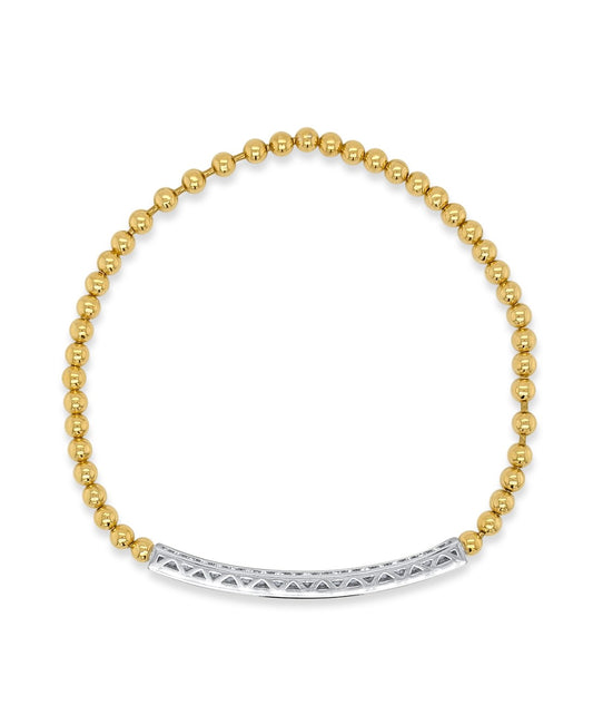 14K Yellow Gold Diamond Bracelet V0380